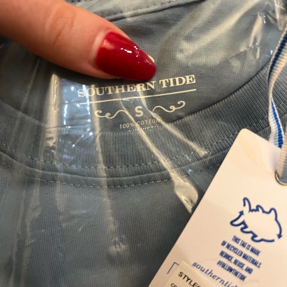 NWT Southern Tide Mountain Blue Front Print Tee Women’s - Picture 8 of 8